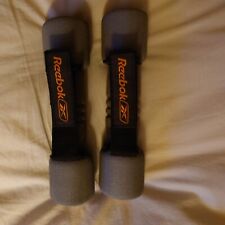 REEBOK Ladies Pair 1 kg Grey Soft Grip Hand Dumbbells .