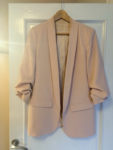 Zara pale pink ruched - ruched, sleeve
