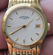 Ladies Genuine Gold Tone Rotary Watch