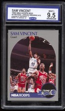 Sam Vincent 1990 NBA Hoops /w Michael Jordan CCG 9.5