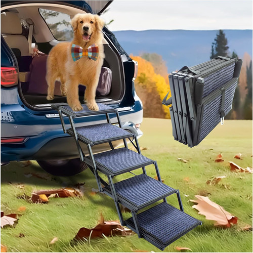Dog ramp stairs car - dog,