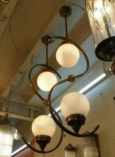 Pair of Antique Art Deco Brass