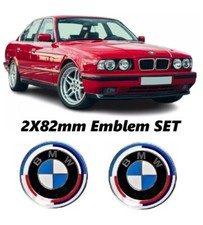 SET of 2 BMW  50th M 82mm emblems for E34 E60 E61 E36 E32 E38 F01 U11 G01 G05