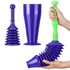 Luigi's Toilet & Sink Plunger Bundle, Flexible Blockage Remover RRP £25