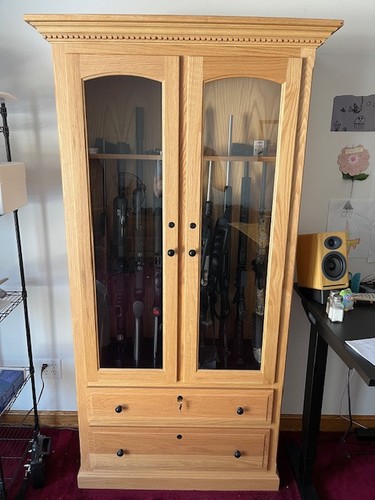 Amish gun cabinet 12 long - gun,