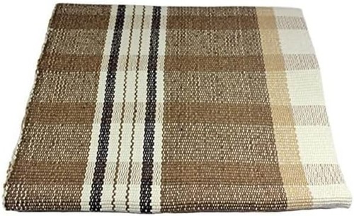 Striped handmade cotton rug - handmade,