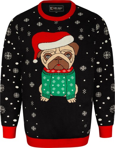 Kam bulldog santa knitted crew - santa,