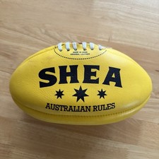 Leather Shea Aussie Rules Football Size 4 Yellow