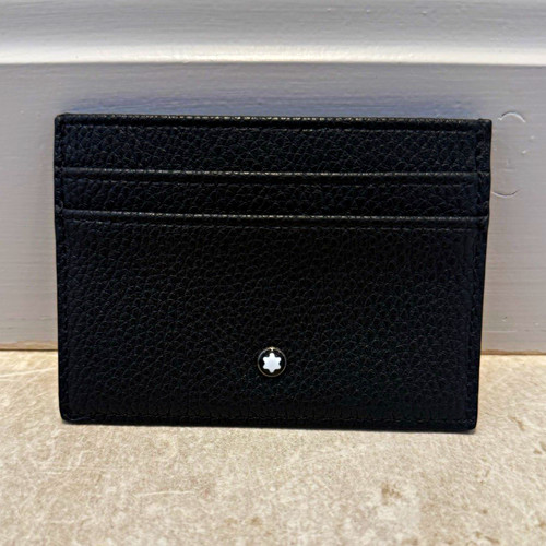 Black leather slim fold - black,