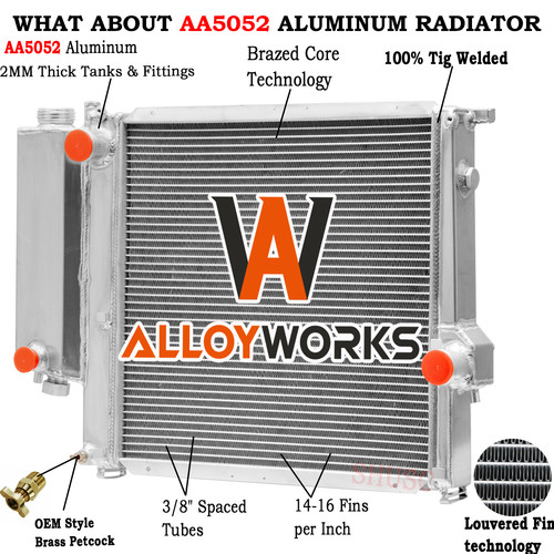 Row aluminum radiator - aluminum, for