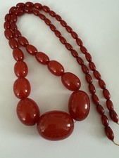 Antique cherry amber bead - antique,