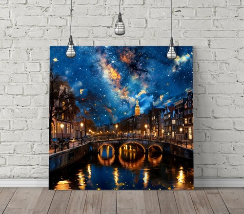 Amsterdam night sky square - amsterdam,