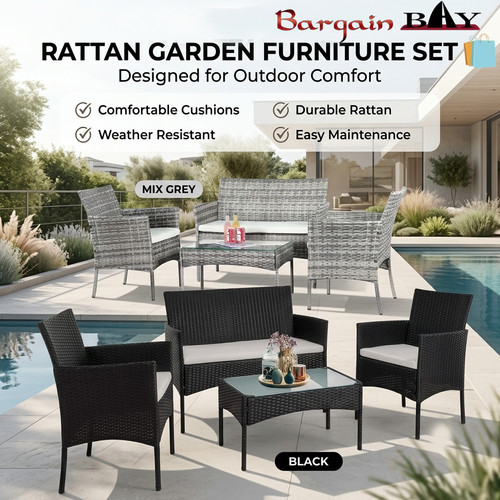 4pieces rattan garden - rattan,