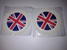 2 x Tax Disc Permit Holders Car Sticker England Union Flag/Jack- Free P+P