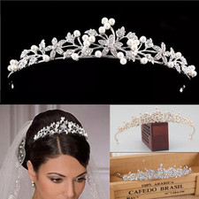 Elegant Pearl Flower Tiara