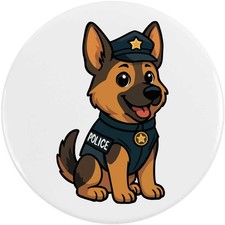 'German Shepherd Police Dog' Button Pin Badges (BB055741)