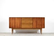 Midcentury 'Wrighton' Walnut And Brass Sideboard. Vintage Modern, Retro, Danish