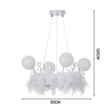 Creative White Feather Ceiling