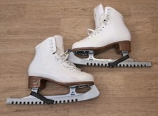 Jackson Mystique 1490 White Leather Ice Figure Skates Size 8C UK Size 5.5