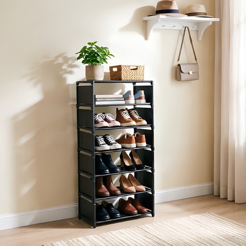 Tiers narrow shoe rack metal - tiers,