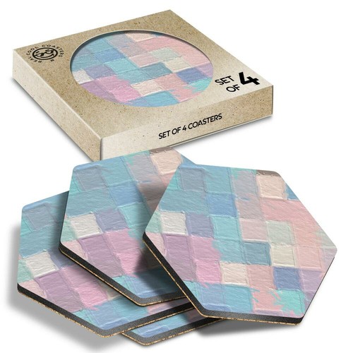 Hexagon coasters mosaic - coasters,