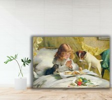 Charles Burton Barber -  Suspense - Printed Canvas Picture Home Decor Wall Art