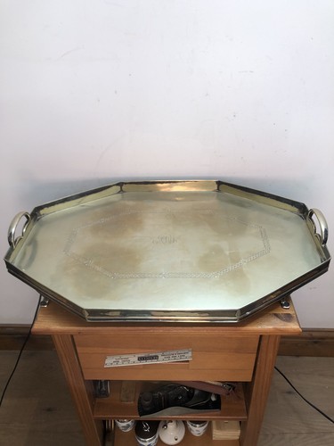 Large art decosilver plate - large,