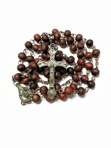 Vintage rosary necklace red - vintage,