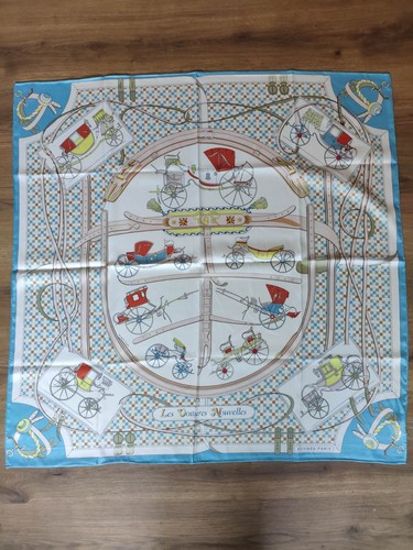 Hermes pink silk scarf - silk, size
