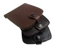 Mens Ladies High Quality Real Leather Coin Pouch Tray Wallet Notes Purse Change