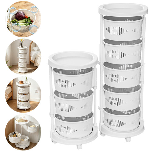 Rotating storage rack trolley - storage,