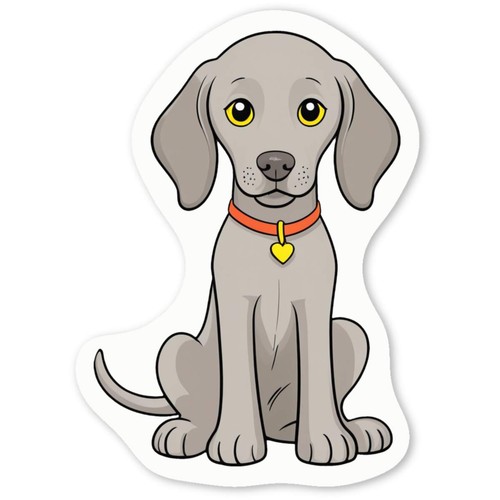 Weimaraner puppy decal - puppy',