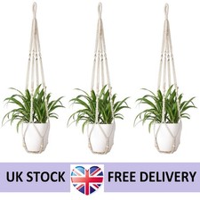 Macramé Plant Hangers Hand Made Planter Pot Holder Indoor Hanging Rope Baskets