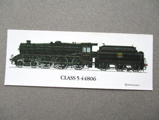 Railway BOOKMARK Locomotive Class 5 44806 Train Spotters UNUSED