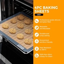 4pcs Silicone Baking Mat Sheet
