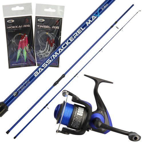 Sea fishing bass rod reel - sea,