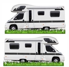 22 Metres Of Black Stripes For Motorhome Caravan Campervan Decal Graphics S1