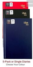 2025 Letts Diaries A5 Day to Page Daily Planner Diary Hardback 1-5 PK CHEAP SALE