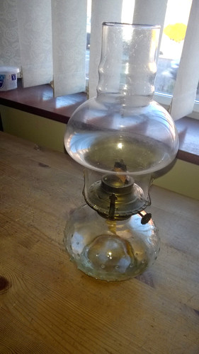 Glass paraffin lamp - glass,