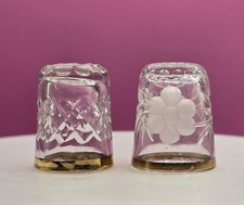 X2 Vintage Cut Glass Crystal