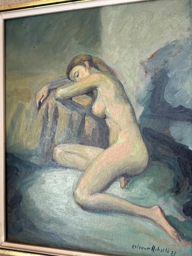 Vintage oil - (, antique