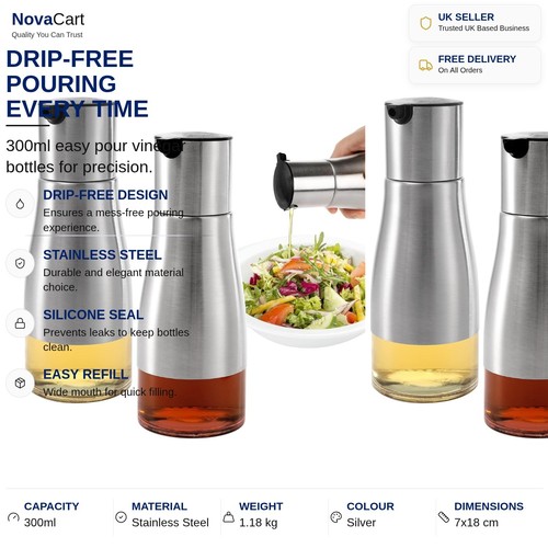 Vinegar bottles 4 pack - vinegar,