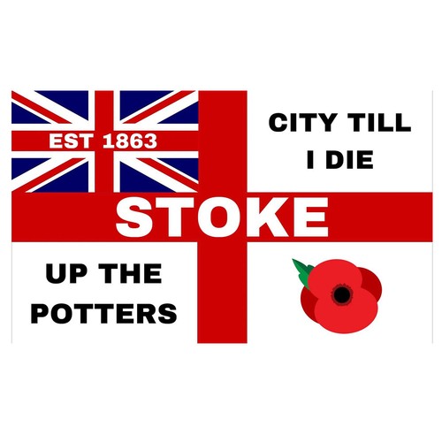 Stoke city 5ft 3ft flag - 5ft,