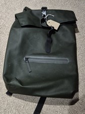 Unisex Rains  Rolltop Rucksack - 03 Green