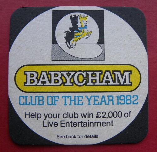 Babycham beer mat - beer,