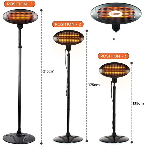 2kw electric patio heater free - 2kw,
