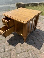 Ducal Victoria Pine Lamp / Coffee Table with Two Drawers 58 cm square Table One