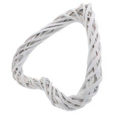 Wicker Heart Wreath White