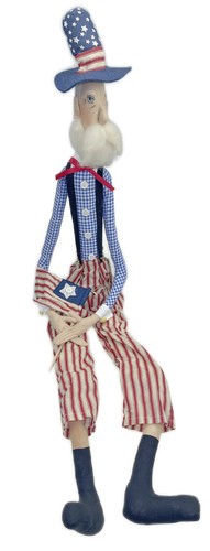 Patriotic uncle sam doll - 44”,
