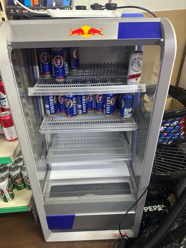 Red bull fridge - red,